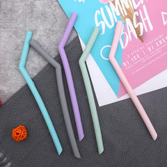 1pc Bendy Silicone Straws Reusable Straws Summer Drinkware Accessories