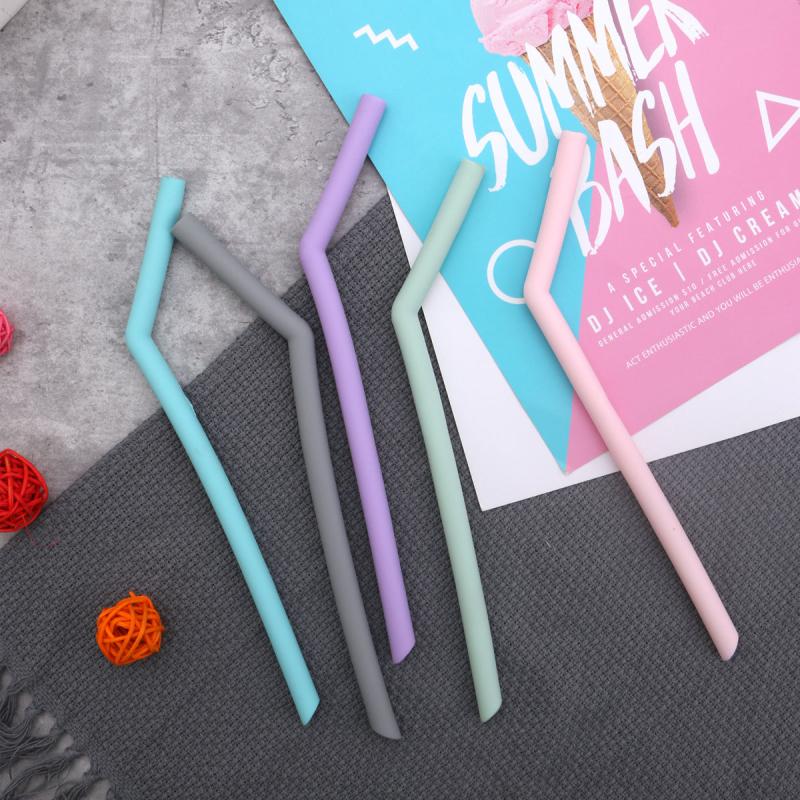 1pc Bendy Silicone Straws Reusable Straws Summer Drinkware Accessories