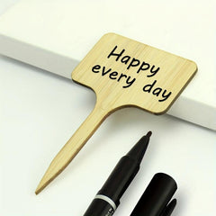 15pcs Wooden Cheese Markers Reusable Cheese Labels for Parties