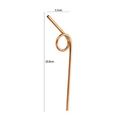1pc Stainless Steel Straw, Reusable, Random Design