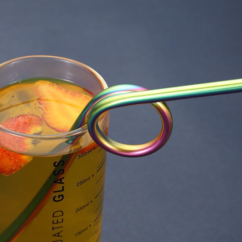 1pc Stainless Steel Straw, Reusable, Random Design