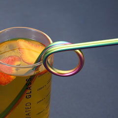 1pc Stainless Steel Straw, Reusable, Random Design