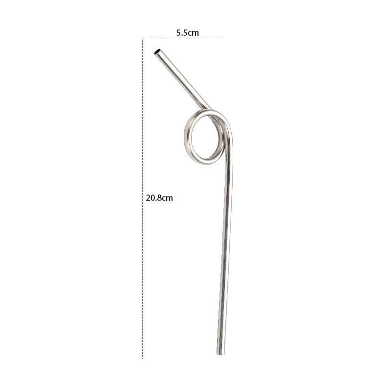 1pc Stainless Steel Straw, Reusable, Random Design