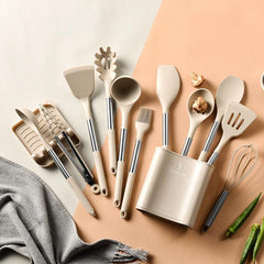 23pcs Silicone Kitchen Utensils Set Non stick Spatula Spoon Egg Beater