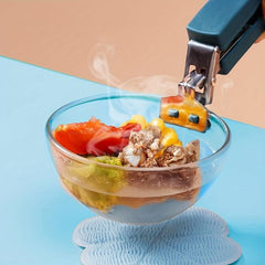 4pcs Plate Lifter & Hot Pot Tongs for Kitchen Cooking BBQ Picnic