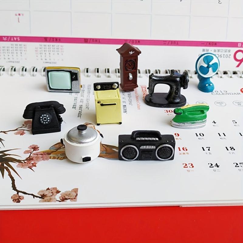 10pcs Retro Fridge Magnets 3D Home Decoration Magnetic Stickers