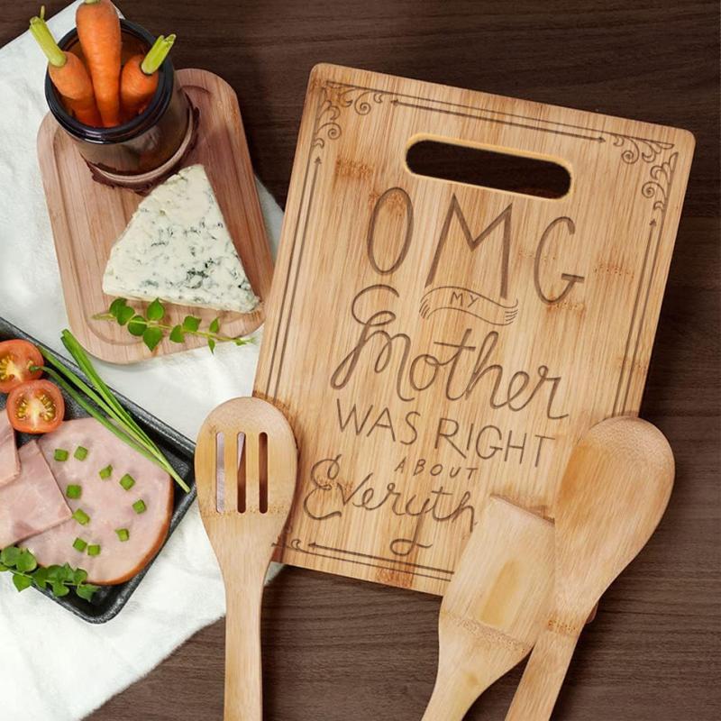 Engraved Bamboo Cutting Board - Recipe for a Mom - Birthday Gift