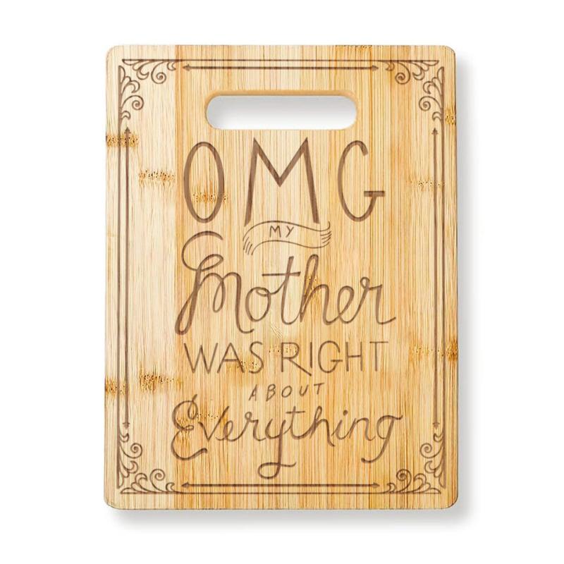 Engraved Bamboo Cutting Board - Recipe for a Mom - Birthday Gift