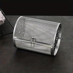 Stainless Steel BBQ Grill Basket With Bottle Round