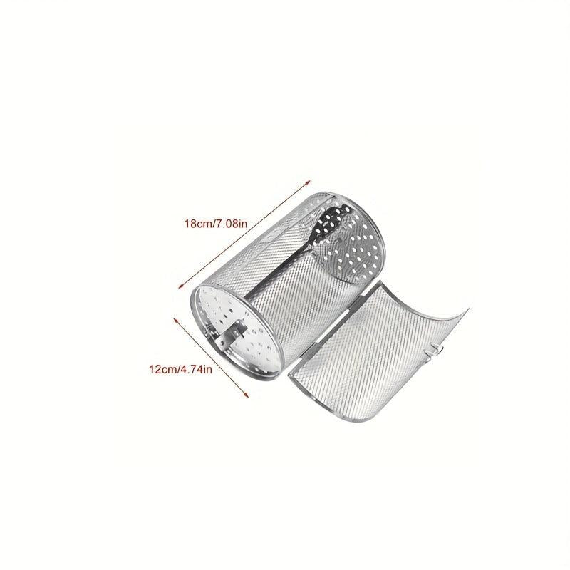 Stainless Steel BBQ Grill Basket With Bottle Round