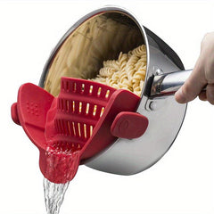 Adjustable Silicone Clip On Strainer for Pots and Bowls
