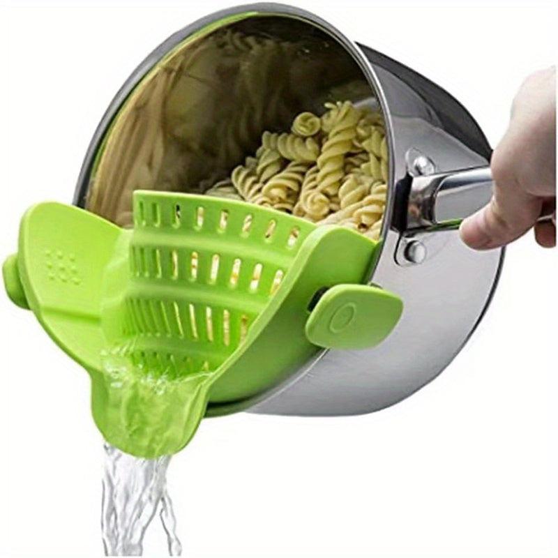 Adjustable Silicone Clip On Strainer for Pots and Bowls