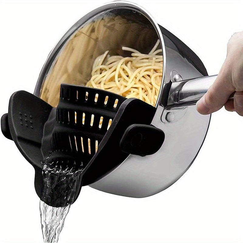 Adjustable Silicone Clip On Strainer for Pots and Bowls