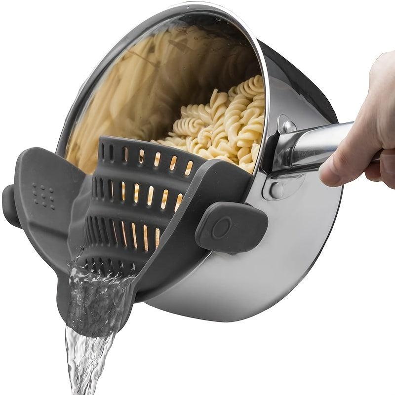 Adjustable Silicone Clip On Strainer for Pots and Bowls