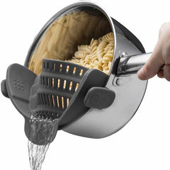 Adjustable Silicone Clip On Strainer for Pots and Bowls