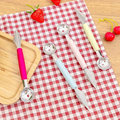 3pcs Fruit Scoop Stainless Steel Fruit Ball Digger Watermelon Spoon