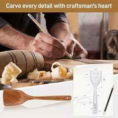 Wooden Spatula Teak Long Handle Spoon for Cooking