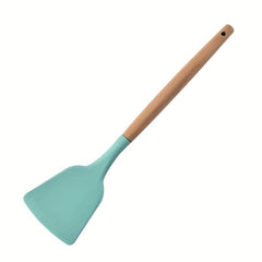 Silicone Spatula w/ Wooden Handle Heat Resistant Cooking Tool