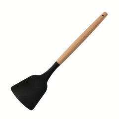 Silicone Spatula w/ Wooden Handle Heat Resistant Cooking Tool