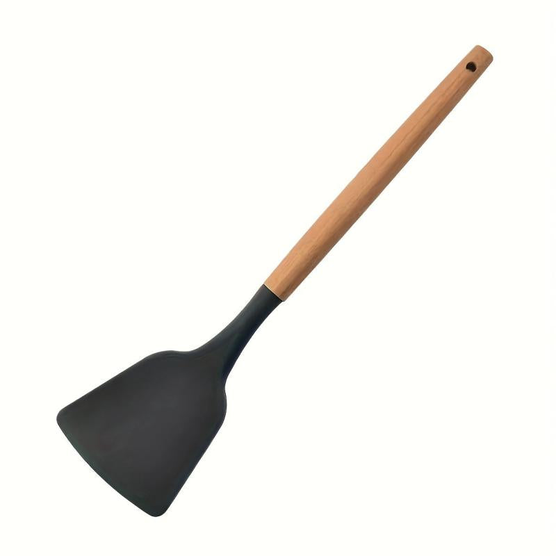 Silicone Spatula w/ Wooden Handle Heat Resistant Cooking Tool