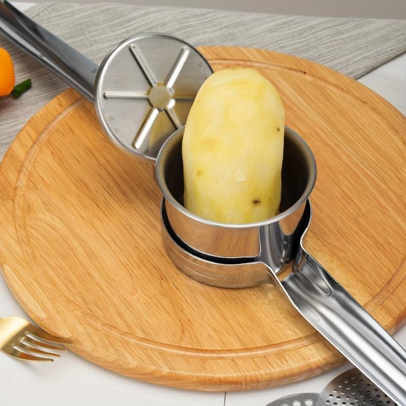 Stainless Steel Potato Masher Ricer Non Slip Handle Easy Manual Mashing