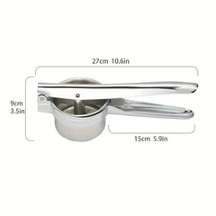 Stainless Steel Potato Masher Ricer Non Slip Handle Easy Manual Mashing