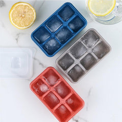 Silicone Ice Cube Tray with Lid Easy Demold Ice Mold Reusable Ice Maker