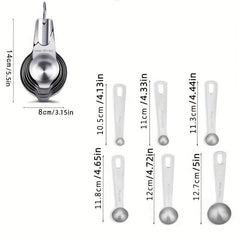 Multifunctional Stainless Steel Measuring Spoon Set