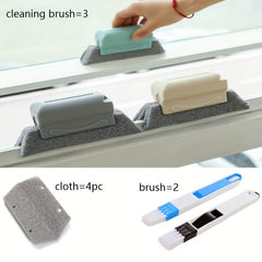 9-Piece Cleaning Brush Set for Fruits, Vegetables, Windows & Doors