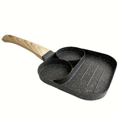 1pc 3 Compartment Frying Pan Non Stick Omelet Pan