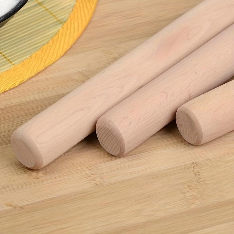 Beech Wood Rolling Pin for Pizza Pie Cookies Dumplings Noodles Kitchen Gadgets