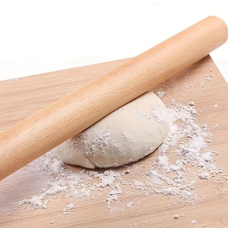 Beech Wood Rolling Pin for Pizza Pie Cookies Dumplings Noodles Kitchen Gadgets