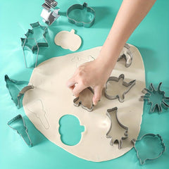 15pcs Halloween Cookie Cutters Stainless Steel Biscuit Molds