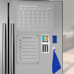 Dry Erase Fridge Magnetic Calendar with 3 Marker Pens