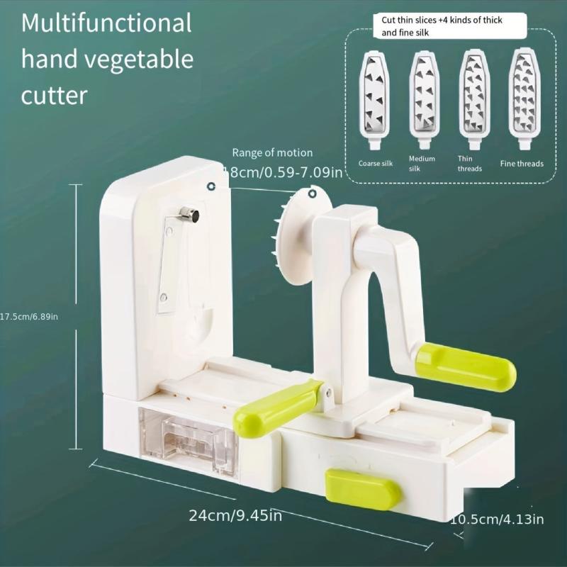 Vegetable Spiralizer Manual Zucchini Noodle Maker Multifunctional Slicer Grater