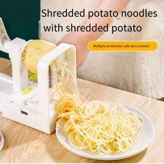 Vegetable Spiralizer Manual Zucchini Noodle Maker Multifunctional Slicer Grater