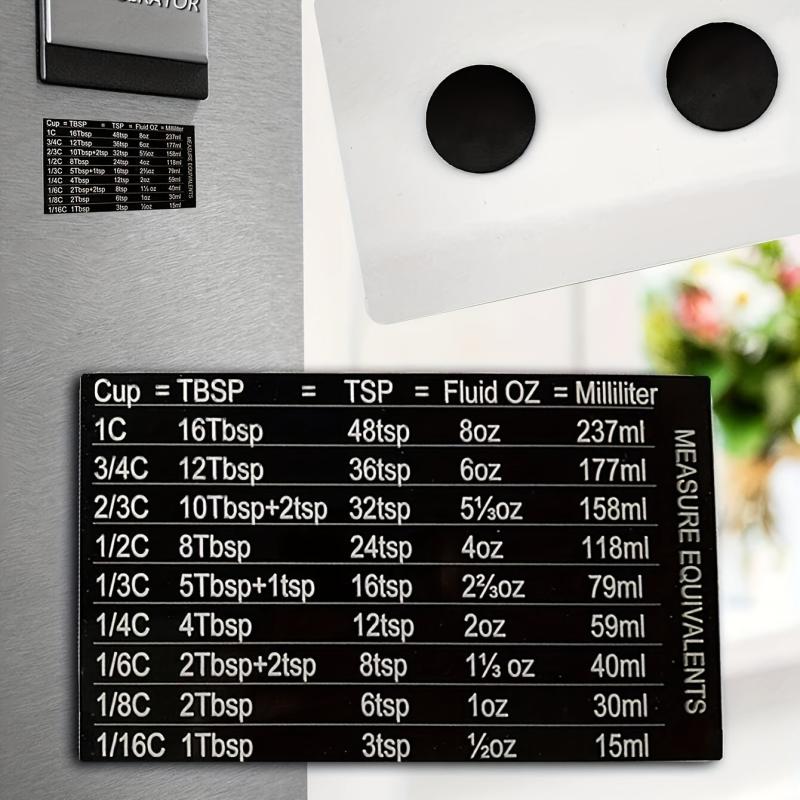2pcs Kitchen Refrigerator Magnetic Scale Conversion Magnet Stainless Steel