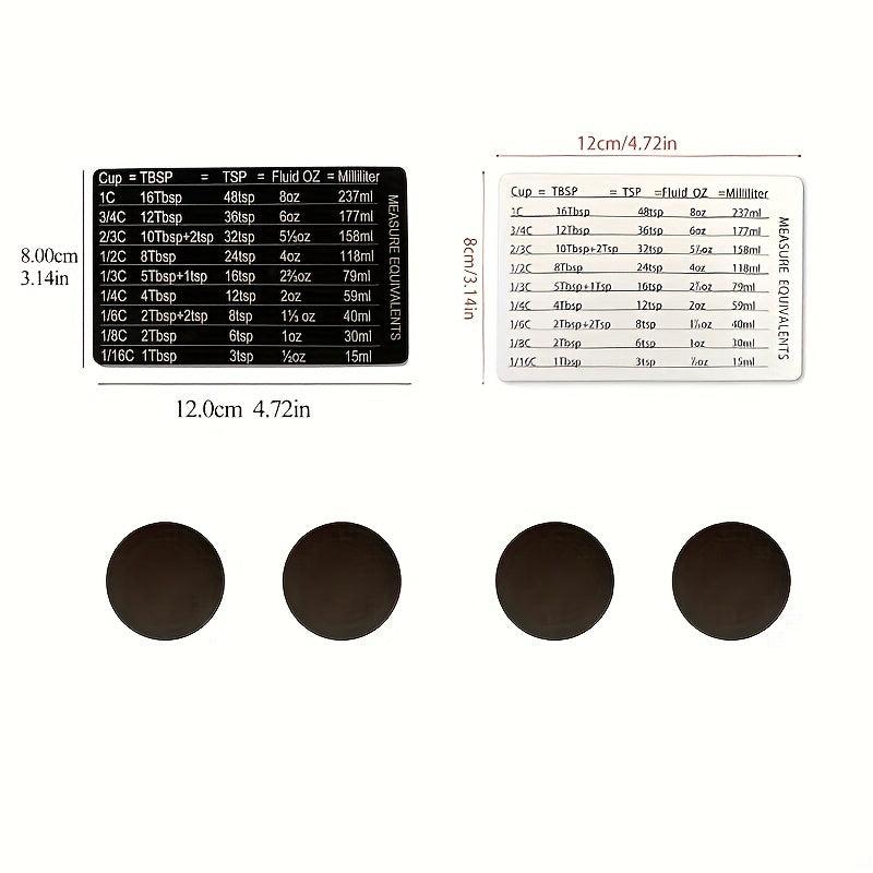 2pcs Kitchen Refrigerator Magnetic Scale Conversion Magnet Stainless Steel