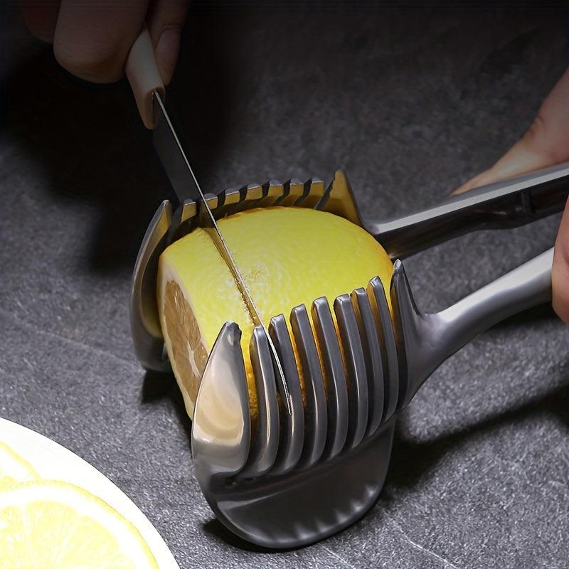 Tomato Lemon Slicer Holder Round Fruit Tongs Egg Slicer Kitchen Tool