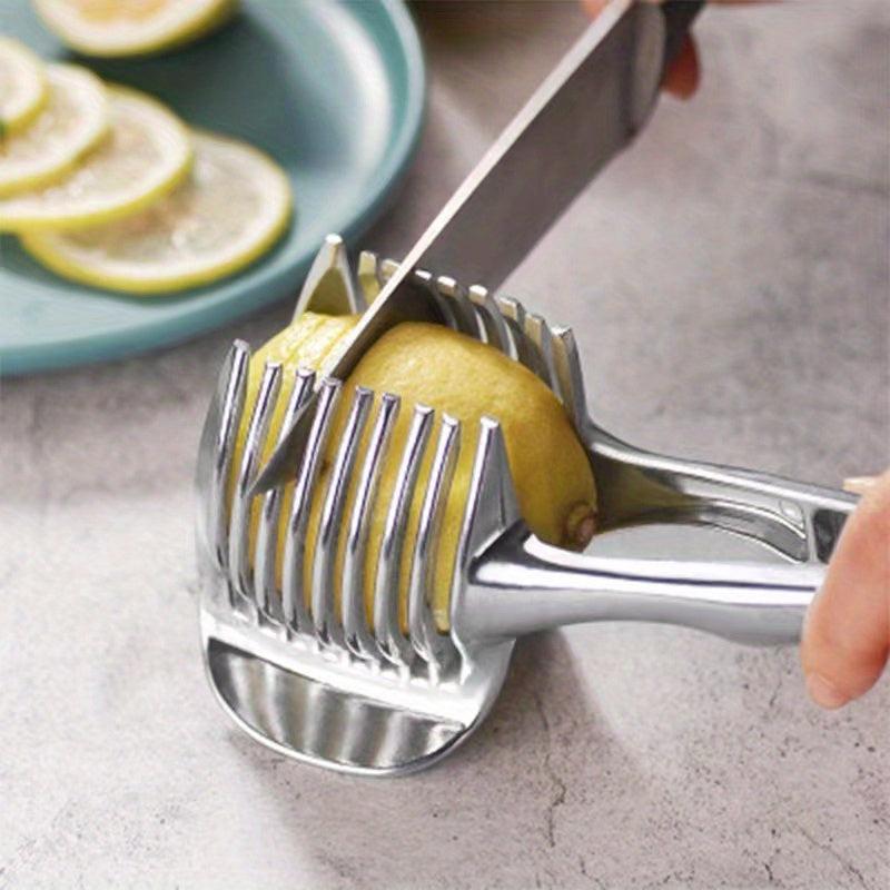 Tomato Lemon Slicer Holder Round Fruit Tongs Egg Slicer Kitchen Tool