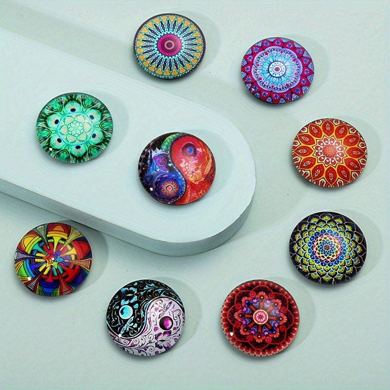 9pcs Glass Refrigerator Magnets Boho Fridge Magnets Decorative Magnets