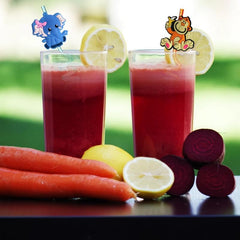 6pcs Animal Theme Reusable Straws for Family Gatherings