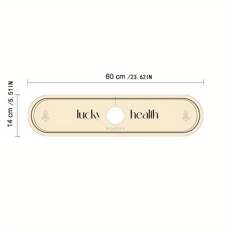 Patterned Faucet Mat Letter Graphic Drying Mat Drain Pad
