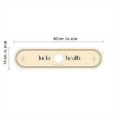 Patterned Faucet Mat Letter Graphic Drying Mat Drain Pad
