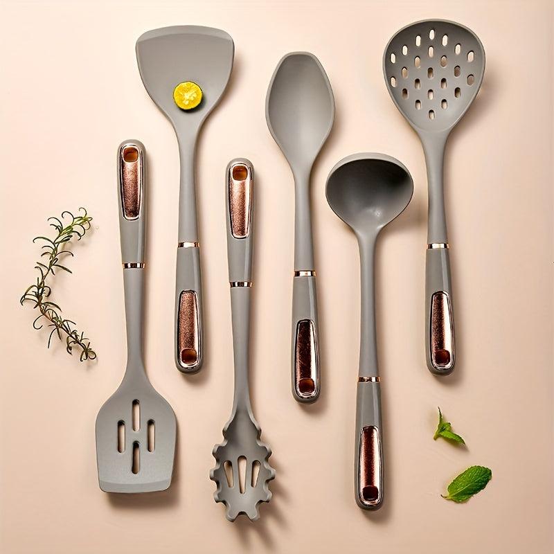 6pcs Silicone Utensil Set Safety Cooking Tools Non Stick Kitchen Modern Cookware
