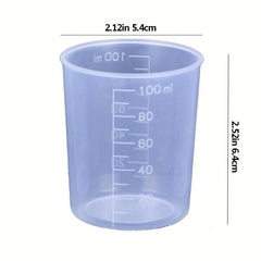 5pcs Polyethylene Measuring Cup Household Water Baking Milk Cup Transparent