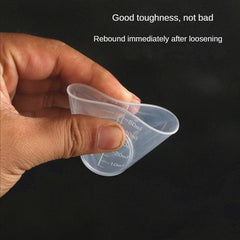 5pcs Polyethylene Measuring Cup Household Water Baking Milk Cup Transparent