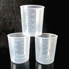 5pcs Polyethylene Measuring Cup Household Water Baking Milk Cup Transparent