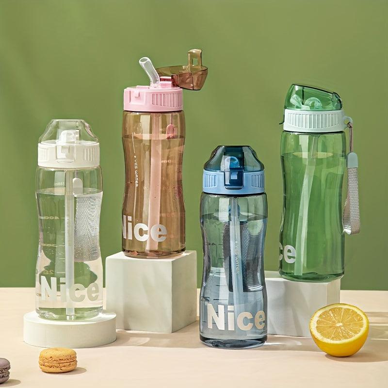 Portable Sports Water Bottle with Straw Lightweight and Durable