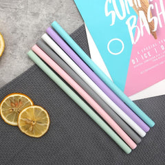 1pc Silicone Drinking Straw Large Straight Reusable Random